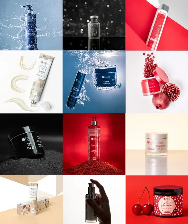 Produits de soins capillaires de la marque Urban Keratin - 23 produits